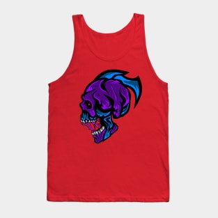 Skull Head Side Head Tank Top